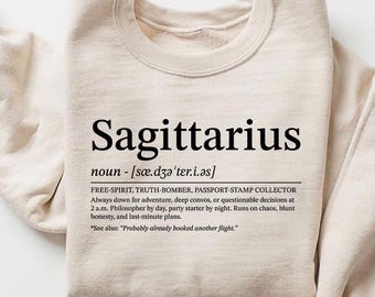 Sagittarius Definition Sweatshirt Astrology Gift T-Shirt