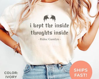 Comfort Colors® "Inside Thoughts" Shirt - Bookish Gift