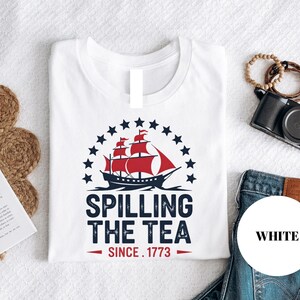 Boston Tea Party Tee: Funny 1773 Patriotic Humor - USA Shirt Bild 5