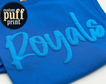Custom Puff Print Shirt: Personalized School Spirit Design