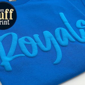Custom Puff Print Game Day Shirt School Spirit Shirt Personalized Embossed Design 3D Puff Shirt Metallic Puff Print Trendy Puffy T-Shirt