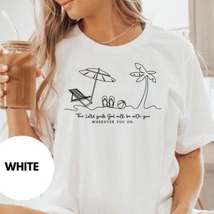 Christian Scripture Shirt: Palm Tree Vacation Tee, The Lord Will Be With You