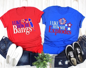 Matching 4th Of July Couple Shirts: American Patriotic Tees