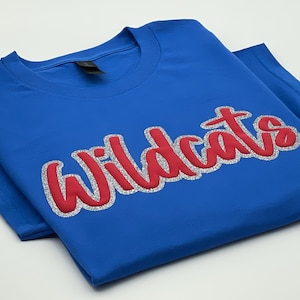 Team Spirit T-Shirt: Glitter Puff Letters - Custom Embossed Design