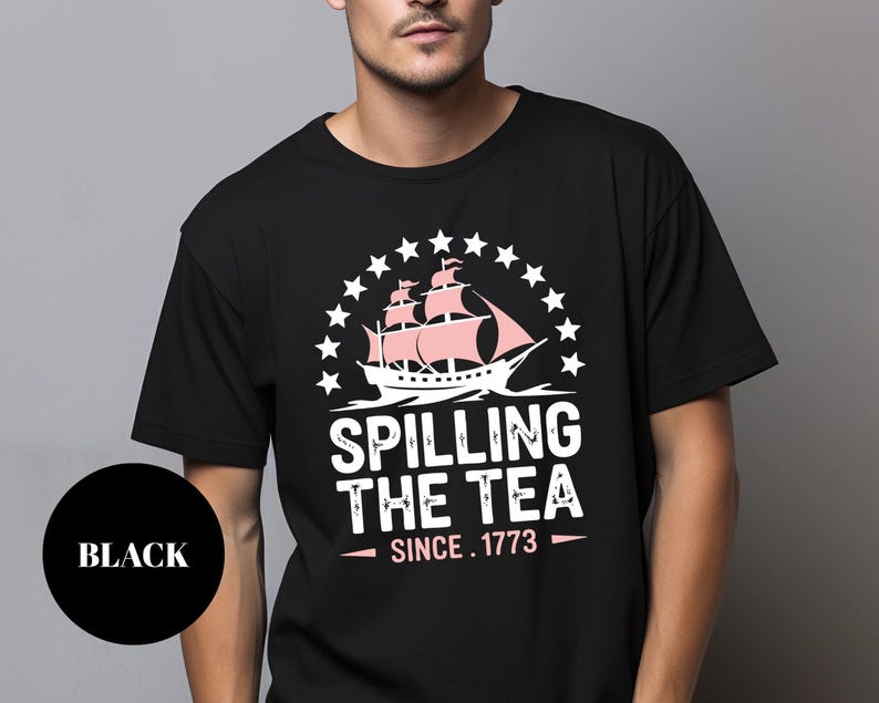 Boston Tea Party Tee: Funny 1773 Patriotic Humor - USA Shirt Bild 2