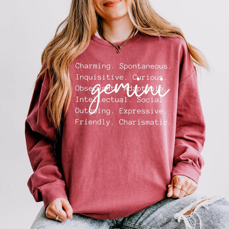 gemini gifts, gemini sweatshirt, gemini shirt, gemini hoodie, gemini t shirt, bday gifts for her, gemini, zodiac sweatshirt, astrology sweatshirt, trendy crewneck, zodiac hoodie, zodiac shirt, astrology shirt