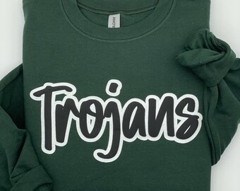 Custom Glitter Puff Sweatshirt: Raised Metallic Letters, Team Spirit