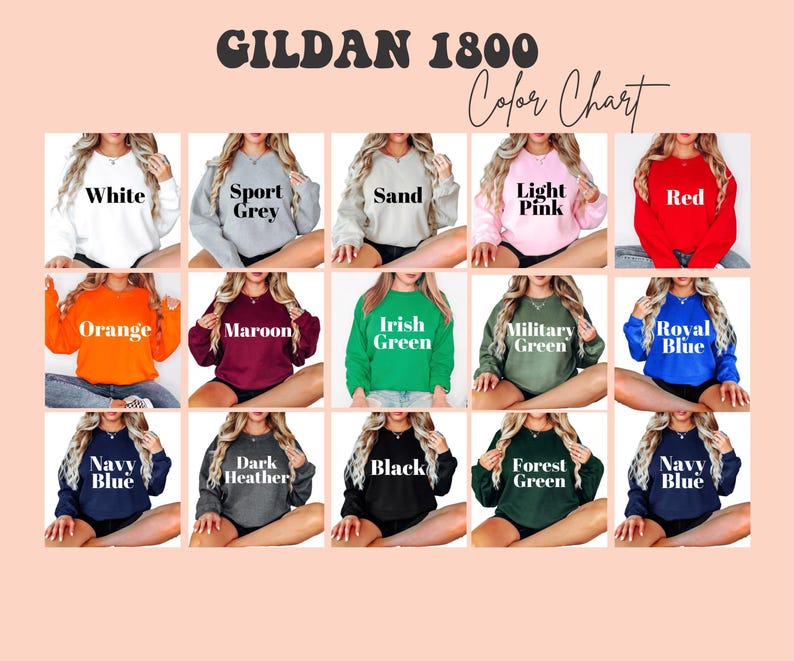 a collage of different colors of sweatshirts