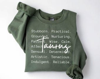 Taurus Zodiac Sweatshirt: Astrology Gift, April May Birthday