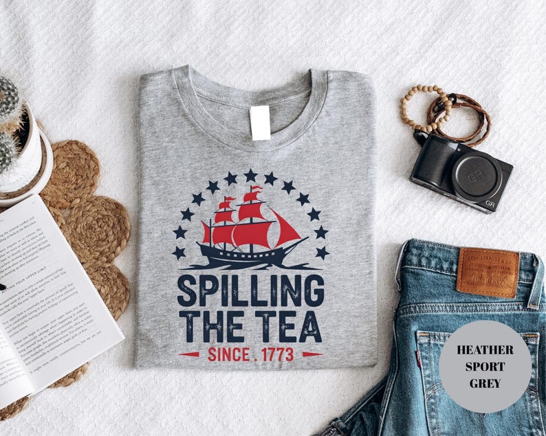 Boston Tea Party Tee: Funny 1773 Patriotic Humor - USA Shirt Bild 4