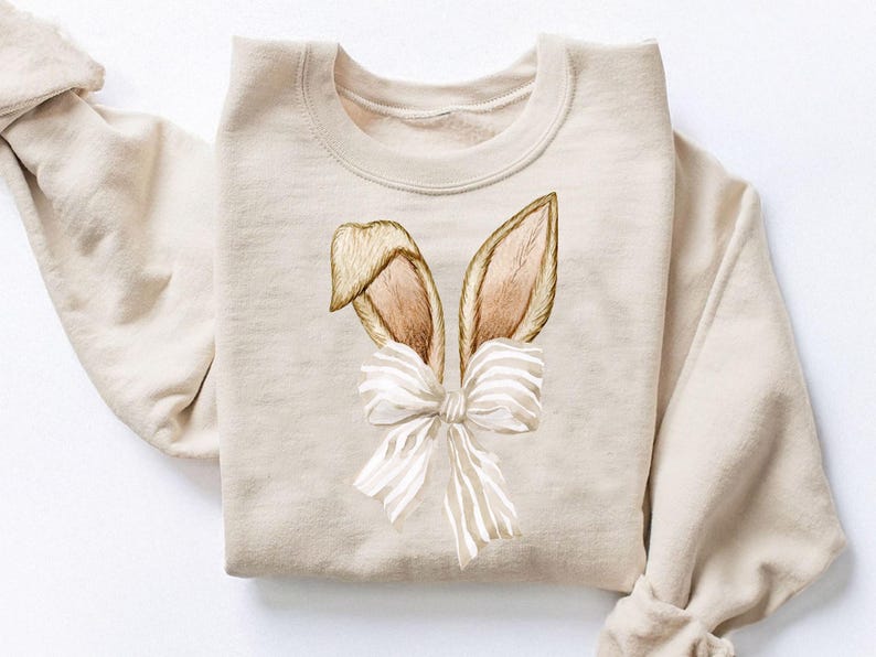 Cute Bunny T-shirt, Rabbit Shirt, Easter Shirt, Happy Easter Day, Easter Gift, Coquette Bow Easter, Coquette Bow Shirt, Bunny Ears Shirt, Easter Sweatshirt, rabbit easter, bunny easter, eggs hunt, easter egg