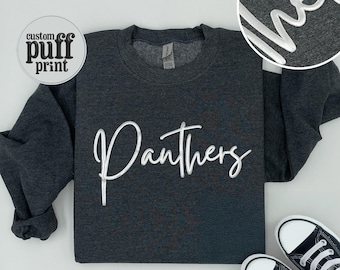 Custom Team Sweatshirt - Puff Print Embossed Mascot Design