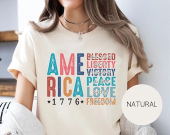 America 1776 Liberty Shirt: Patriotic Freedom 4th of July Tee