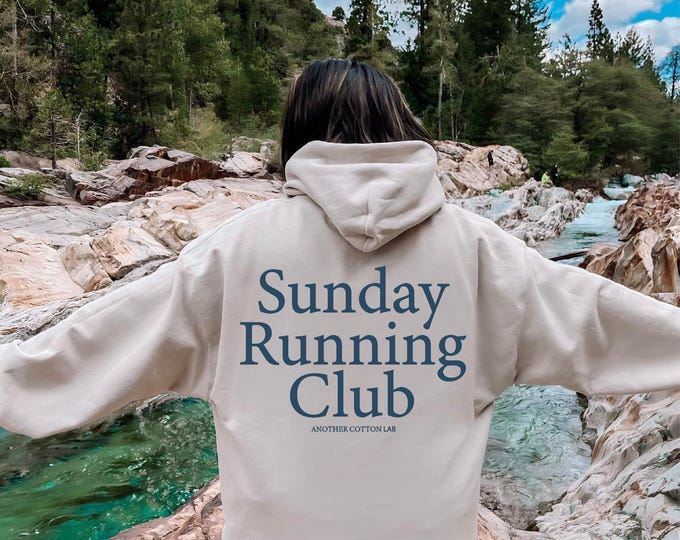 Sunday Running Club Hoodie: Cotton Gym Sweater