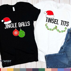 Funny Christmas Couple Shirt Set, Holiday Matching Shirts image 5