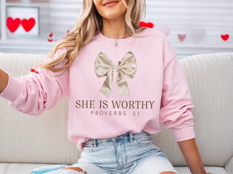 Christian Shirt,
Best Religion Tshirt,
Coquette Bow Shirt,
bible shirt,
bible verse shirt,
religious shirt,
faith shirt,
she is worthy shirt,
womens tshirts fall,
Women's Christian,
Christian Coquette,
Girly Faith Shirt,
Christian Bow Shirt