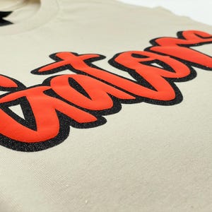 Puff Lettering Sweatshirt: Glitter Embossed Letters (Custom Colors)