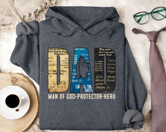 Sweat à capuche Christian Dad, héros protecteur de l'homme de Dieu, cadeau de fête des pères