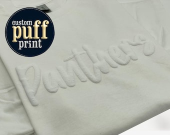 School Spirit T-Shirt: Custom Puff Print - Embossed Metallic Design