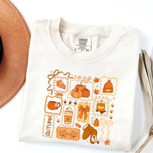 Comfort Colors® Autumn Vibes Shirt Cozy Fall Sweatshirt Pumpkin Spice Shirt Thanksgiving Outfit Cute Coffee Shirt Seasonal Fall Fashion Tee