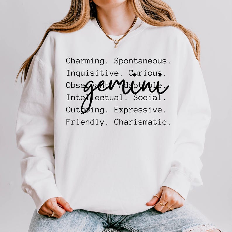 gemini gifts, gemini sweatshirt, gemini shirt, gemini hoodie, gemini t shirt, bday gifts for her, gemini, zodiac sweatshirt, astrology sweatshirt, trendy crewneck, zodiac hoodie, zodiac shirt, astrology shirt