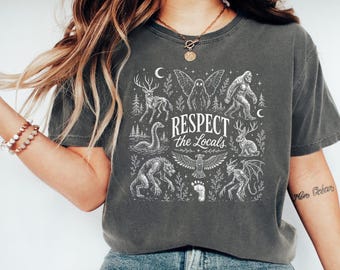 Comfort Colors® Respect the Locals Shirt, Vintage Cryptid Tee