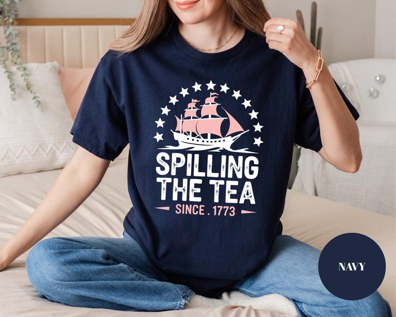 Boston Tea Party Tee: Funny 1773 Patriotic Humor - USA Shirt Bild 3