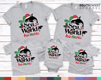 Christmas Family T-Shirt: Sea World Design - Matching Holiday Apparel, Festive Trip Cotton Tee