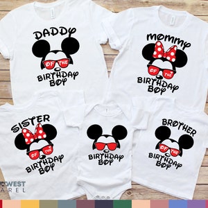 Birthday Boy Matching Shirts, Family Matching Disney TShirts, Funny Family Tees, Mickey and Minnie, Disney Birthday Shirt, Family Birthday