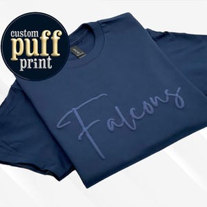Personalized 3D Puff Game Day Shirt Football Baseball Basketball Mom Gift Trendy Puffy TShirt Mascot Spirit Shirt Custom Team Sports Tee