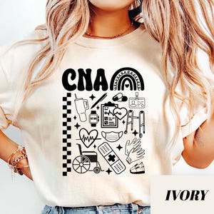 Comfort Colors® CNA Graphic Shirt Certified Nursing Assistant Tee Cute Medical T-Shirt Healthcare Worker Gift for CNA Appreciation Week