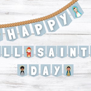 Printable All Saints' Day Party Banner PDF