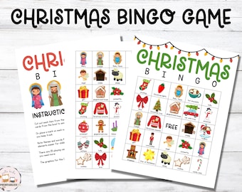 Christmas Bingo Game PDF Party Printable