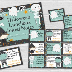 Halloween Jokes - Halloween Lunchbox Notes - Printable Jokes for Kids