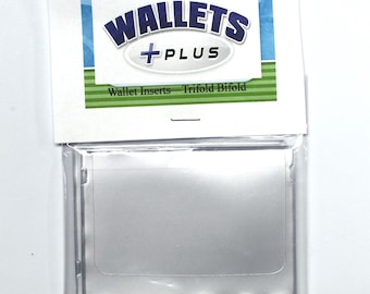2 Pack of Plastic Wallet Inserts for Trifold or Bifold Wallets
