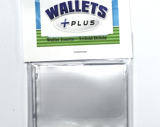 2 Pack of Plastic Wallet Inserts for Trifold or Bifold Wallets Etsy