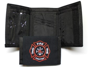 Fire Fighter Nylon Trifold Wallet