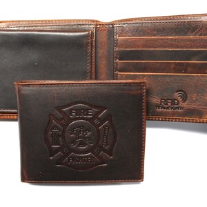 Cartera estilo bombero - Cuero Crazy Horse