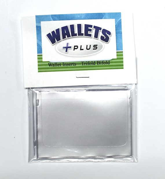2 Pack of Plastic Wallet Inserts for Trifold or Bifold Wallets Etsy