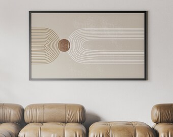 Abstract Samsung Frame Tv Art, Neutral Abstract Line Art, Minimalist Art for TV, Neutral Digital Download for Samsung Frame TV, Frame Tv Art