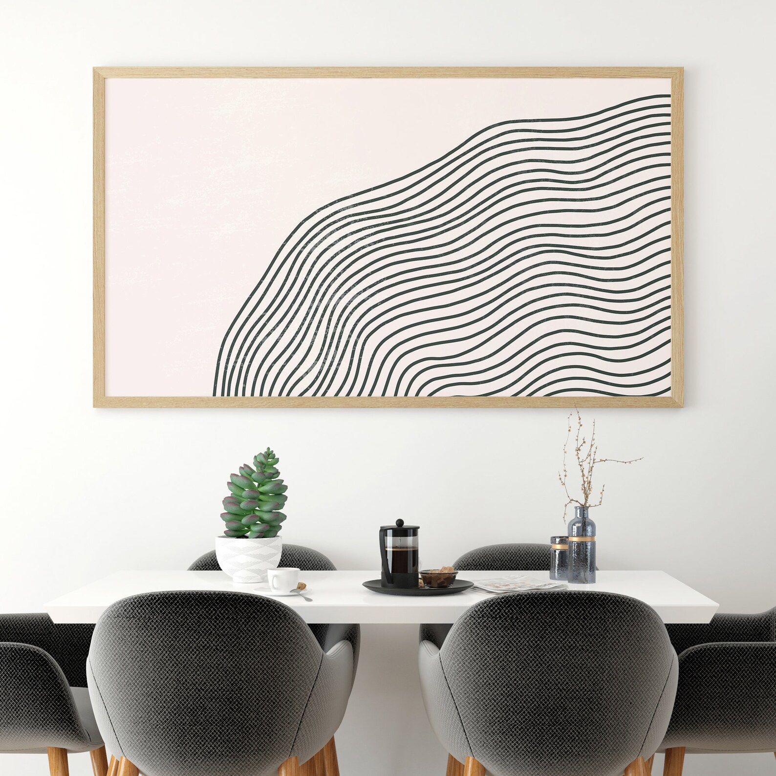 Samsung Frame Tv Abstract Art, Black and White Minimal Art,minimalist