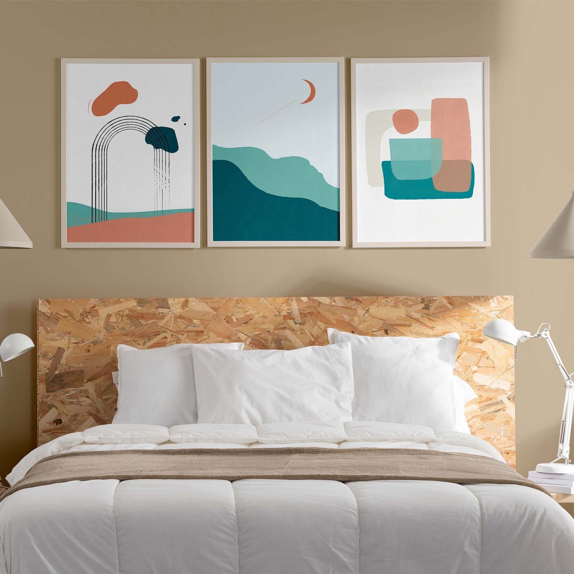 Printable Mid Century Wall Art Set of 3 Printable Abstract - Etsy