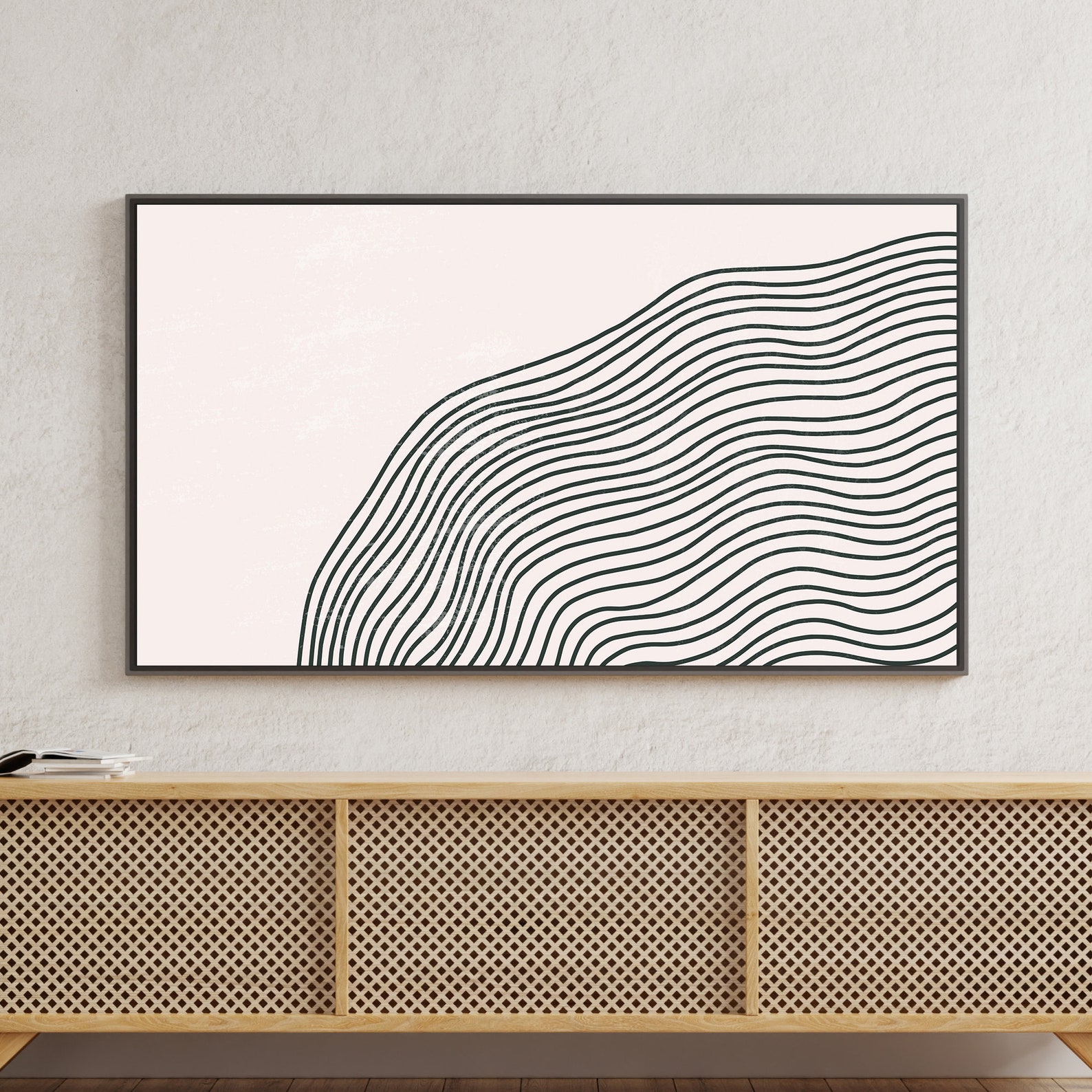 Samsung Frame Tv Abstract Art, Black and White Minimal Art,minimalist