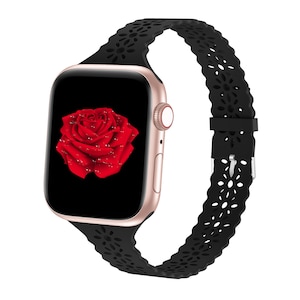 Lace Silicone Apple Watch Band: Women&#39;s iWatch Strap