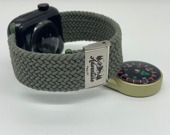 Correa elástica trenzada personalizada para Apple Watch: Correa deportiva ajustable