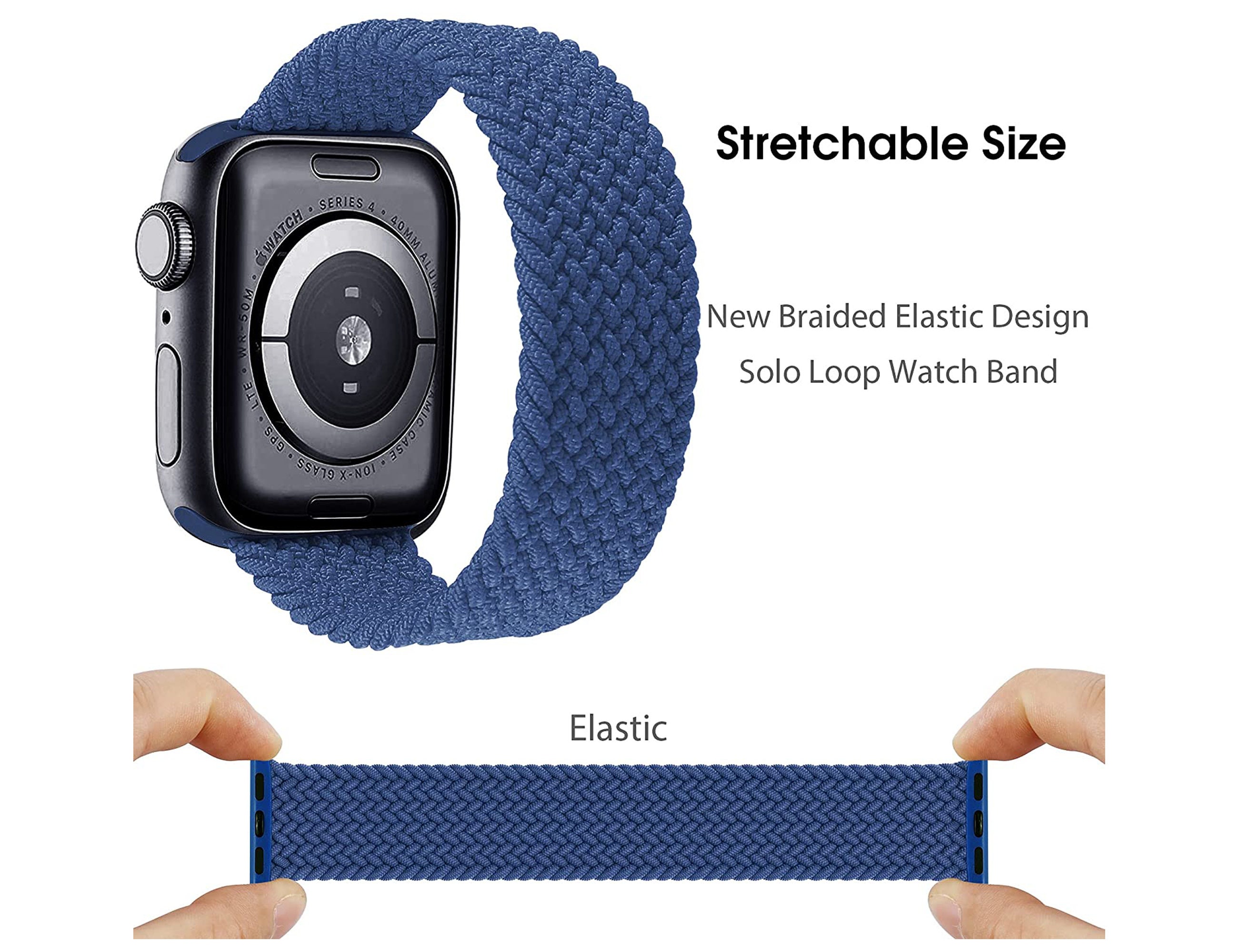 Elastic Braided Solo Loop Band Apple Watch Knitted Belt Strap Etsy