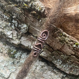 Dread jewelry made of plain copper, spiral, curl, triangle, rasta beads, dreadlocks beads, dreadlocks, dread bead