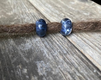 Sodalite “Ocean” dread jewelry, natural dread jewelry made of gemstone, dreadlocks, dread bead..