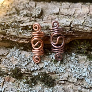 Joyería de cobre para rastas con el símbolo del yin y el yang. Rastas, cuentas rasta, joyería para el cabello, perlas para el cabello, cuentas para rastas, cuentas para rastas, vintage.