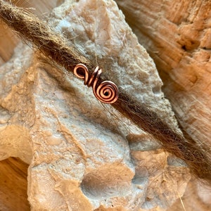 Dread jewelry spiral copper blank, spiral, curls, rasta beads, dreadlocks beads, dreadlock accessories